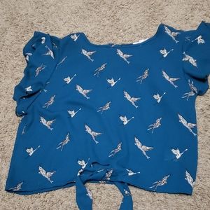 Agaci bird print blouse small
